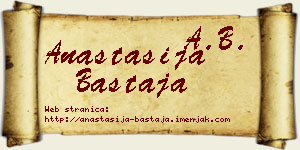 Anastasija Bastaja vizit kartica